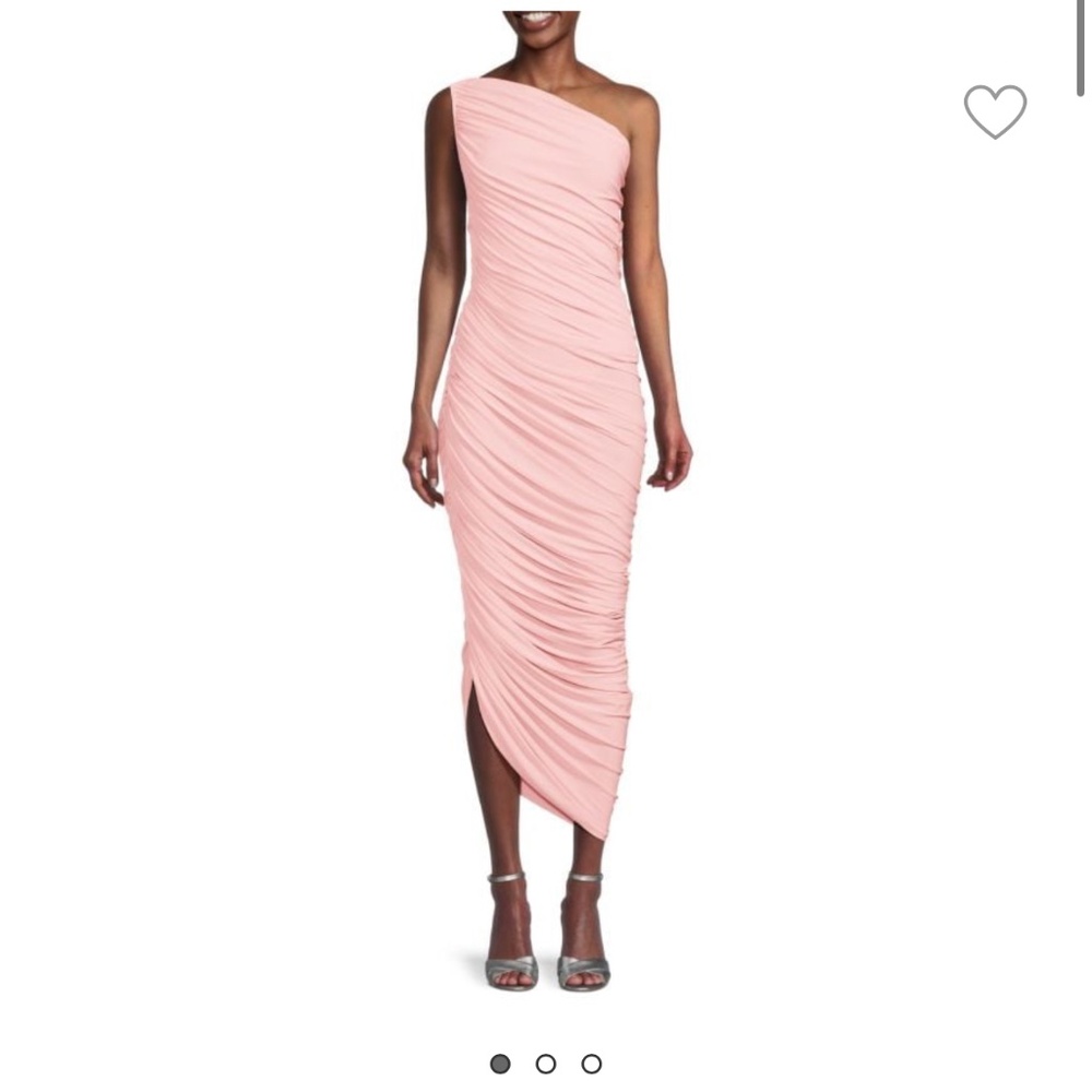 NWT Norma kamali Diana Ruched Dress pink size medium
